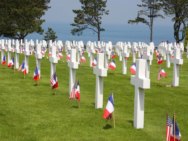 Bunkers and craters at Pointe du Hoc on the D-Day coast