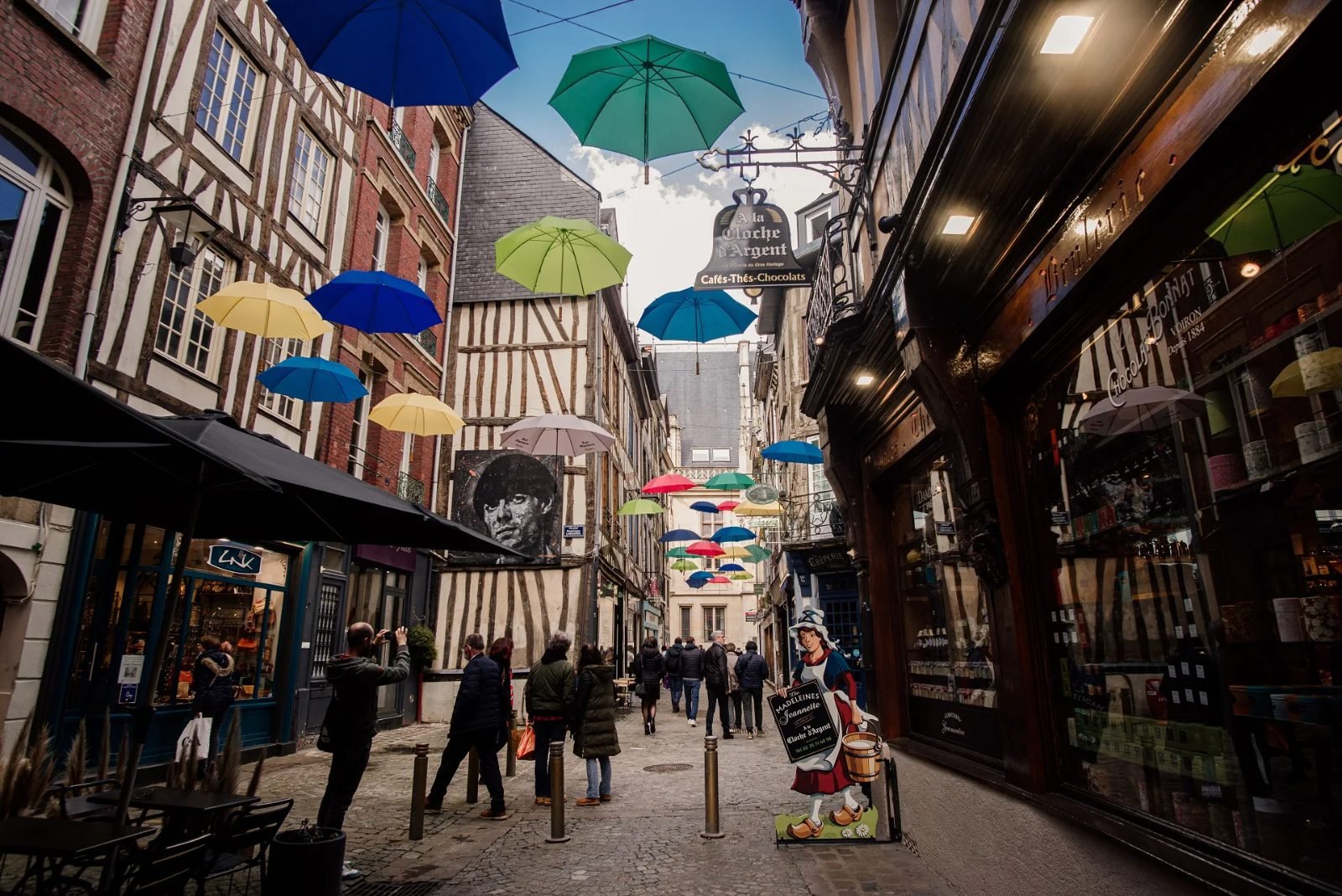 The Gros-Horloge astronomical clock spanning a Rouen street